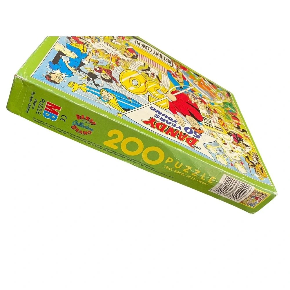 1988 MB Dandy 50 Years Young Birthday Cow-Pie 200 Pc Puzzle 42 x 34 cm